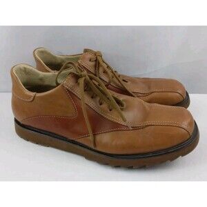 Kenneth Cole Reaction Brown Leather Lace Up Oxford 2 Tone Y2K Preppy Men's 12